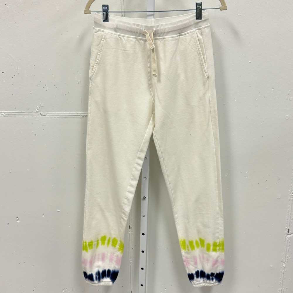 Electric & Rose Anthropologie Women's Tie Dye Jogger‎ Sweatpants Off White Small